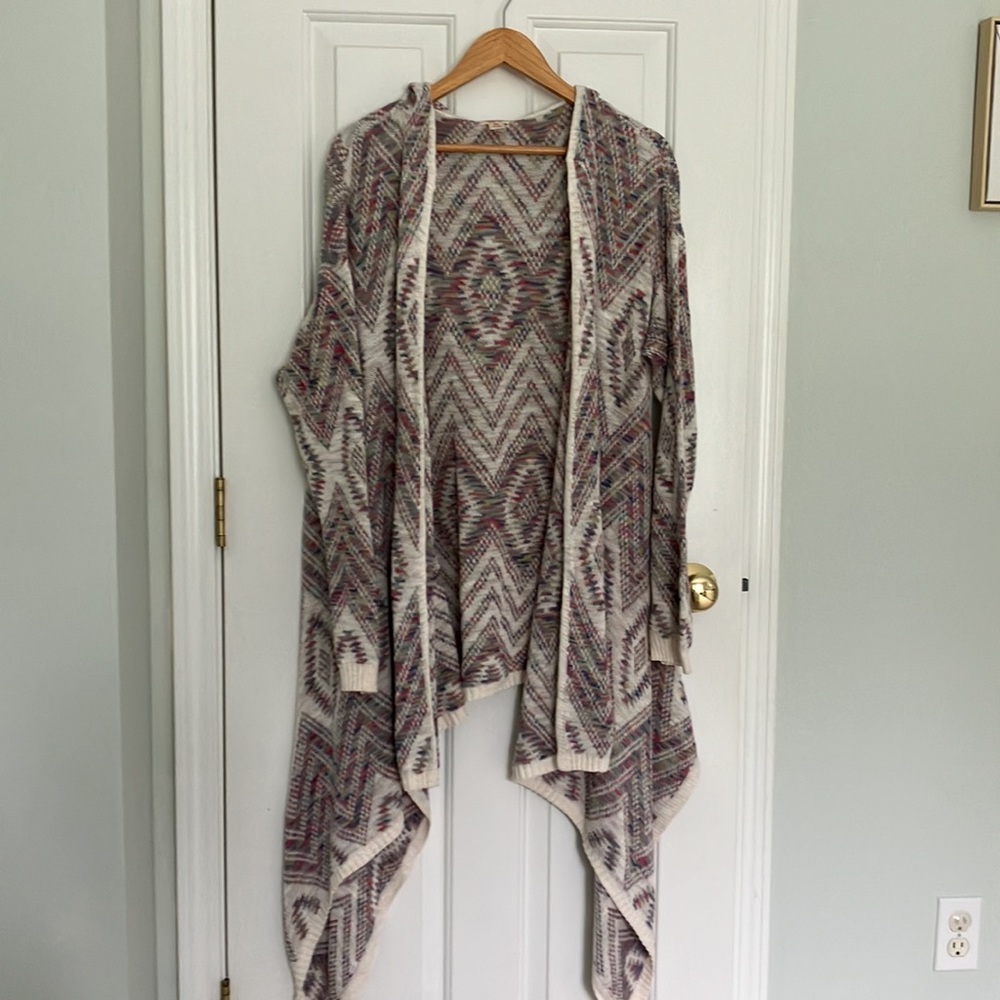 Mossimo patterned hooded cardigan sweater